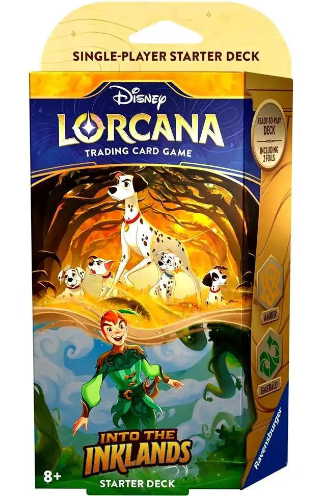 Lorcana: Into The Inklands - Starter Deck En Ingles Dalmatas/Peter Pan 1 pieza