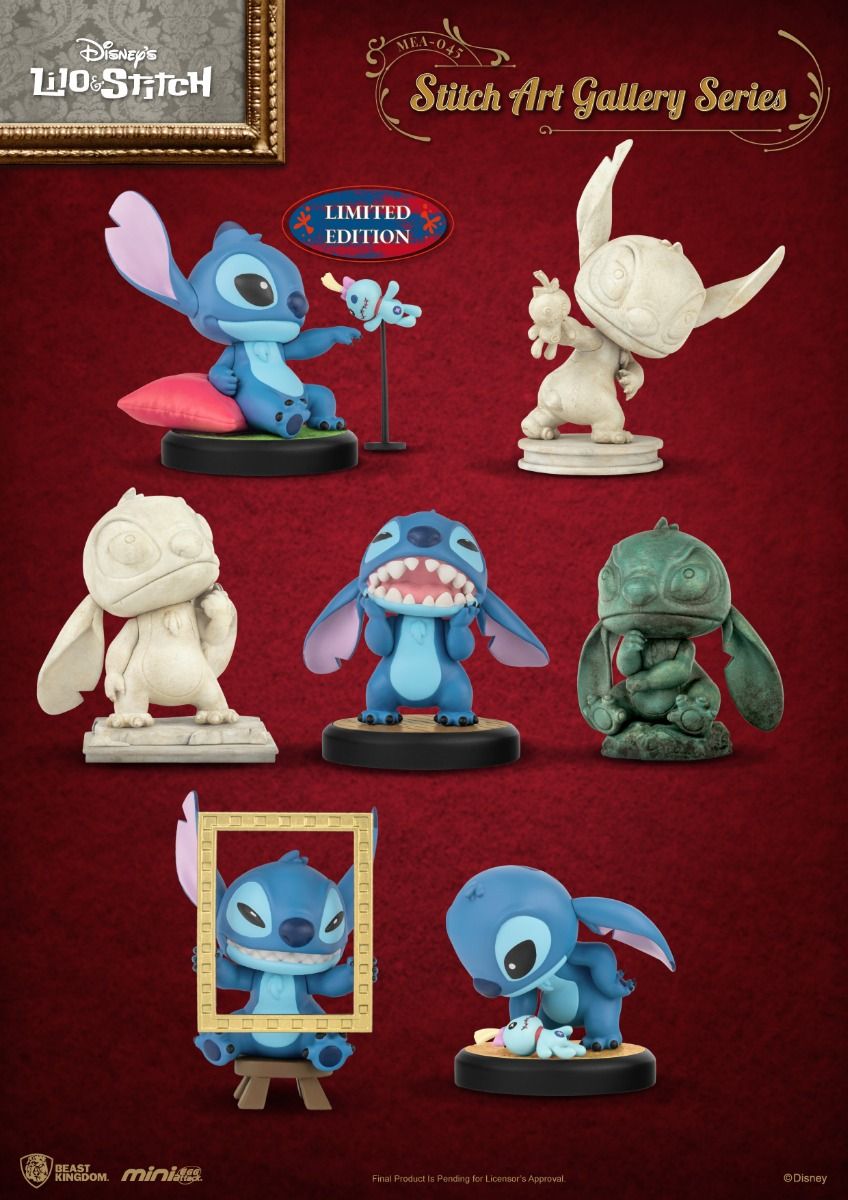 Beast Kingdom Mini Egg Attack: Disney Stitch Art Gallery - Stitch Estatua de Piedra Dinamica MEA-045C