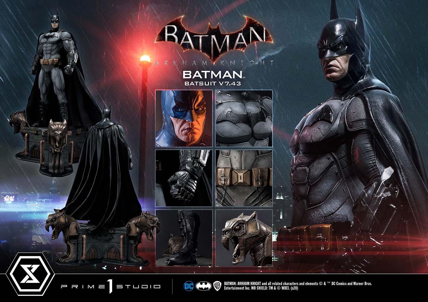 Prime 1 Studios Museum Masterline: Batman Arkham Knight - Batman Batsuit V7.43 Ex Version Escala 1/3