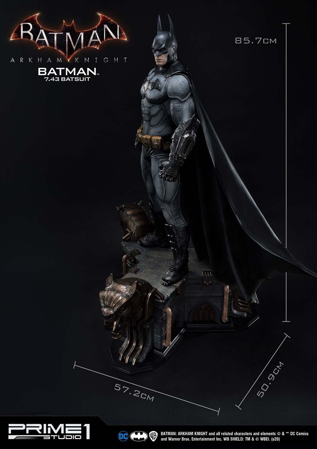 Prime 1 Studios Museum Masterline: Batman Arkham Knight - Batman Batsuit V7.43 Ex Version Escala 1/3