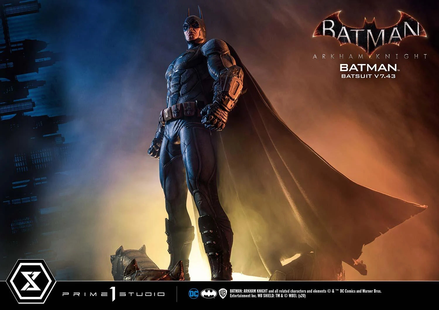 Prime 1 Studios Museum Masterline: Batman Arkham Knight - Batman Batsuit V7.43 Ex Version Escala 1/3