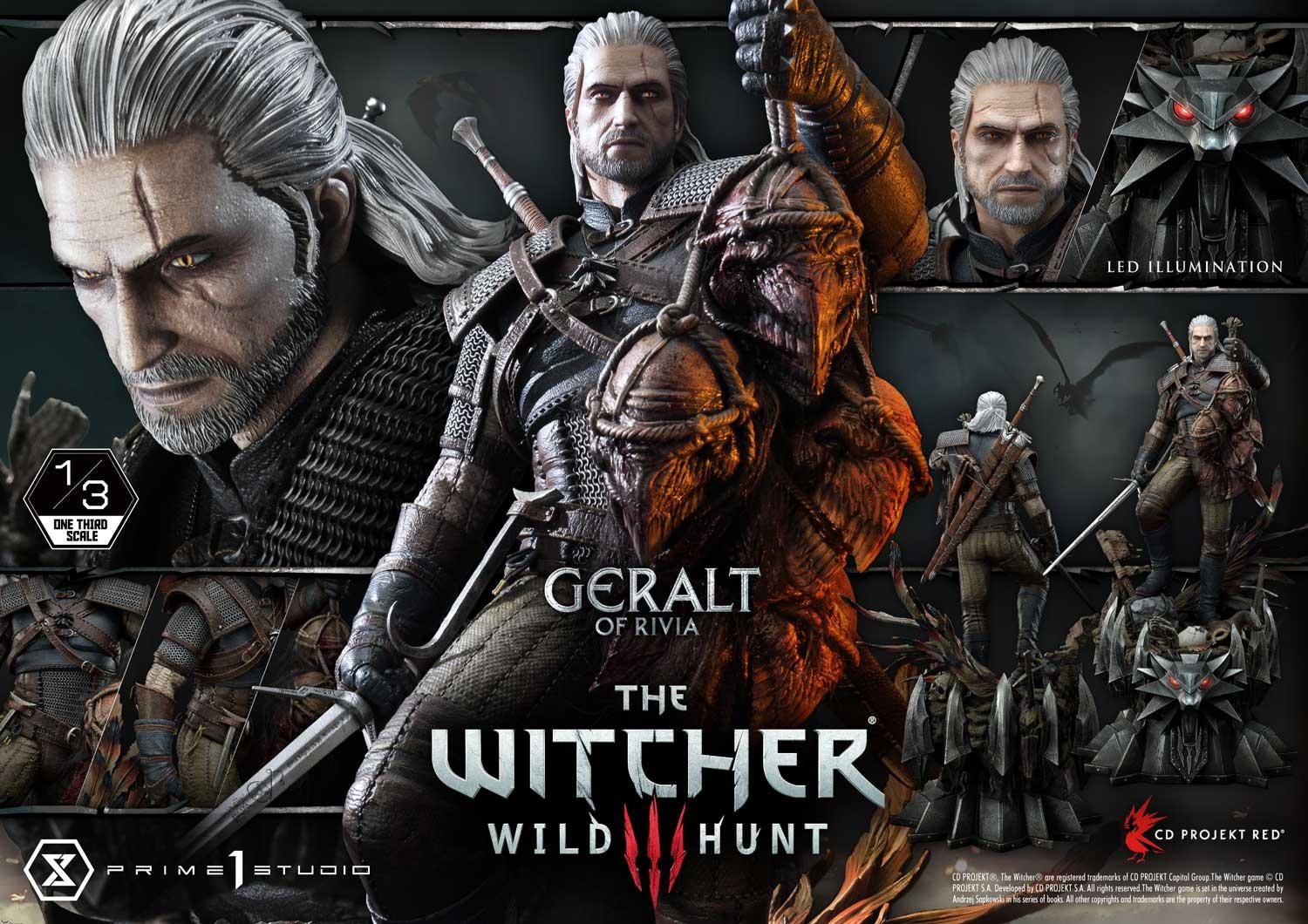 Prime 1 Studios Museum Masterline: The Witcher3 - Wild Hunt Geralt Of Rivia Escala 1/3