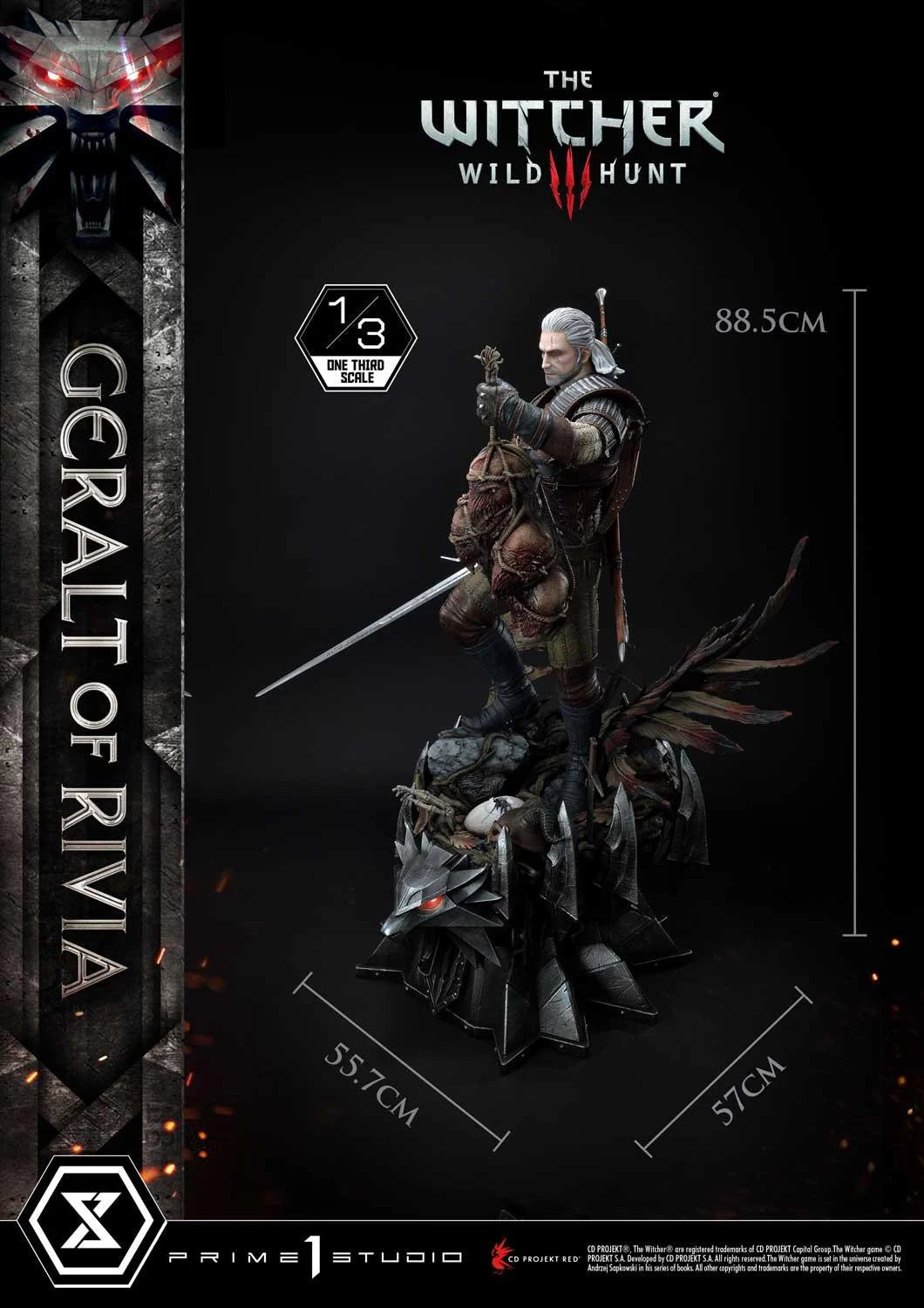 Prime 1 Studios Museum Masterline: The Witcher3 - Wild Hunt Geralt Of Rivia Escala 1/3