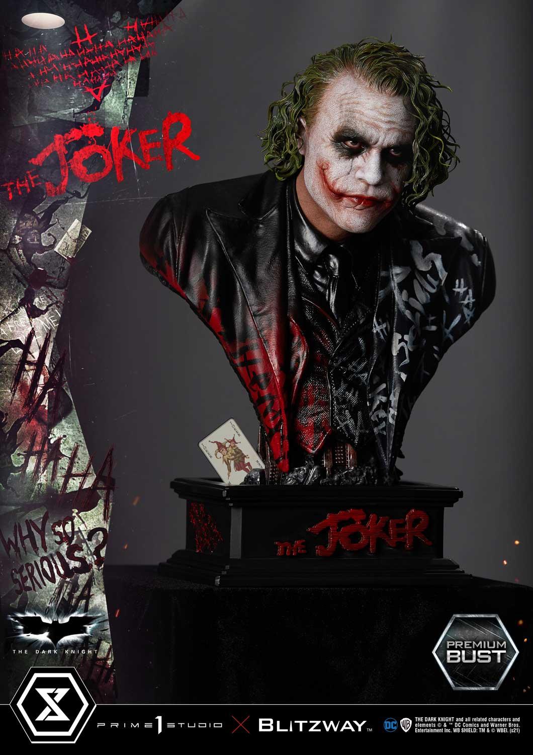 Prime 1 Studios Premium Bust: Batman The Dark Knight - Joker Escala 1/3