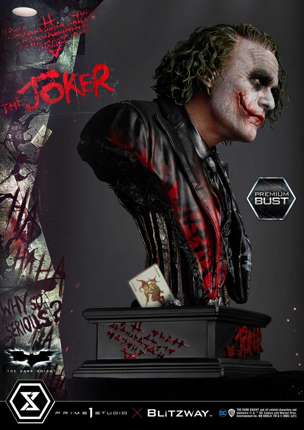 Prime 1 Studios Premium Bust: Batman The Dark Knight - Joker Escala 1/3