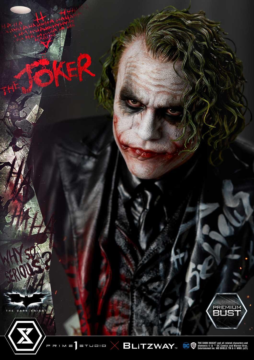 Prime 1 Studios Premium Bust: Batman The Dark Knight - Joker Escala 1/3