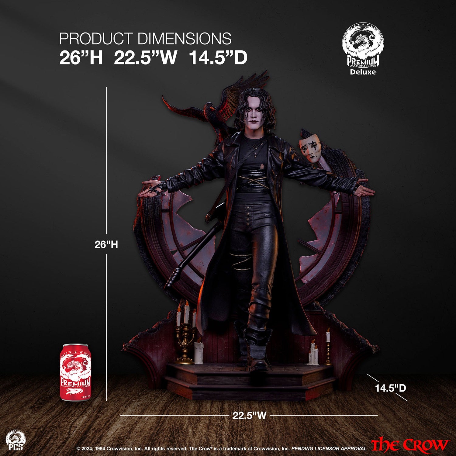 PCS Statue: The Crow - The Crow Deluxe Escala 1/3