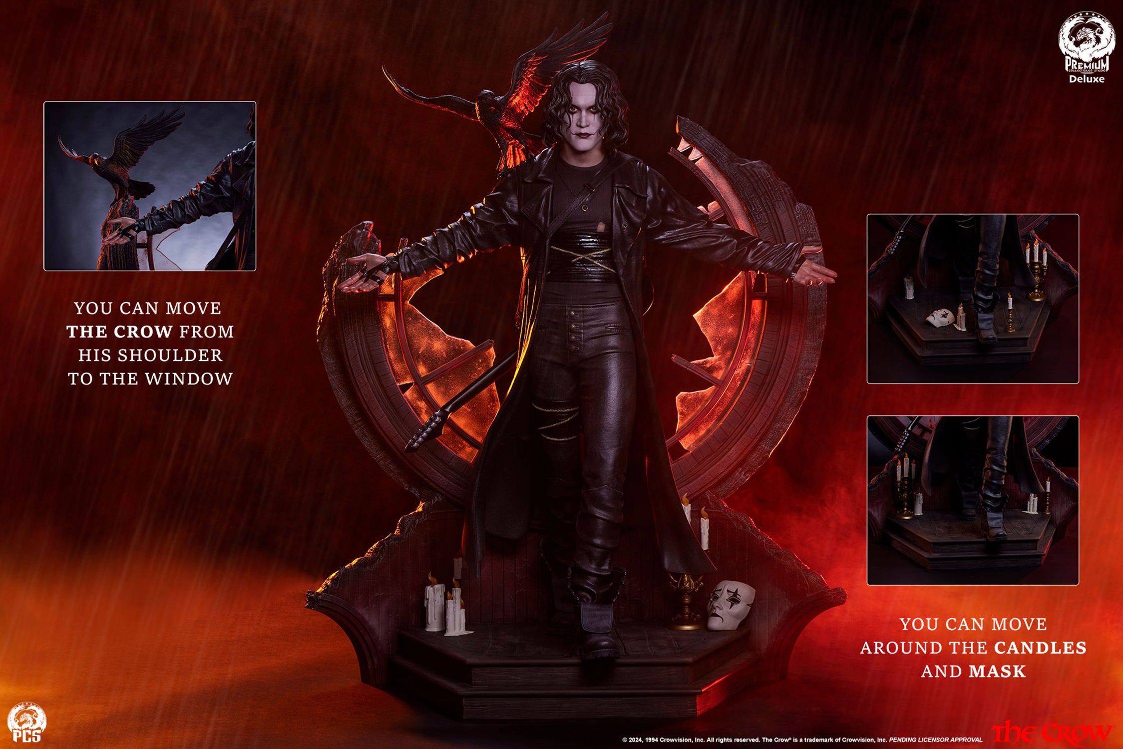 PCS Statue: The Crow - The Crow Deluxe Escala 1/3