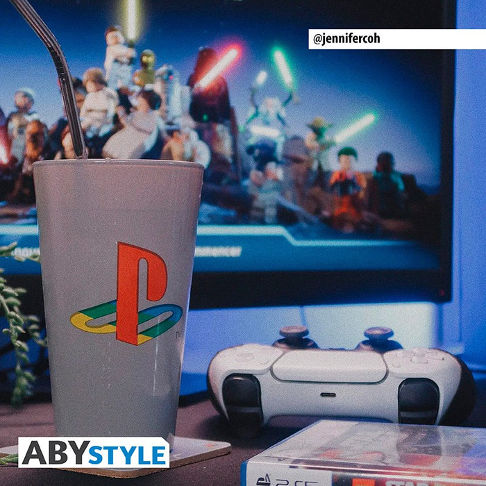 ABYstyle Set De Regalo: PlayStation - Set Taza, Vaso y 2 Posavasos