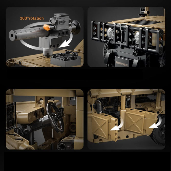 CaDA Chassis Off Road Platform Series: Humvee Off Roader Control Dual Escala 1/10