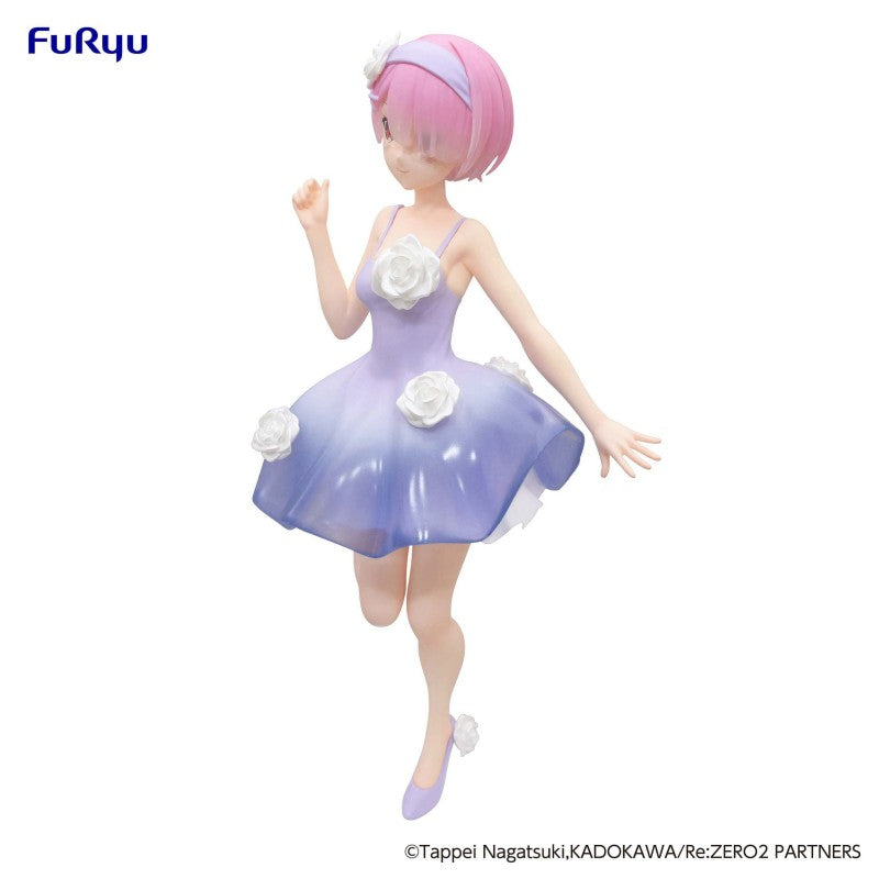 Furyu Figures Trio Try It: Re Zero Starting Life In Another World - Ram Vestido De Flores