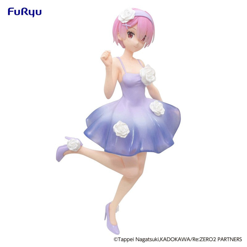 Furyu Figures Trio Try It: Re Zero Starting Life In Another World - Ram Vestido De Flores