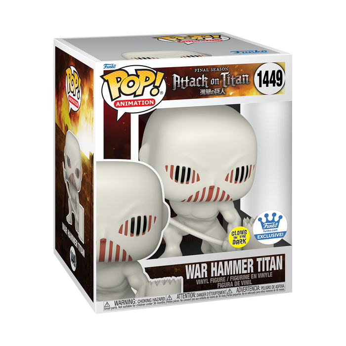 Funko Pop Super: Attack On Titan - Titan Martillo de Guerra Glow 6 Pulgadas Exclusivo Funko Shop