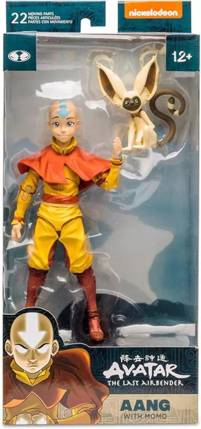 McFarlane Figura de Accion: Avatar El Ultimo Maestro Del Aire - Aang y Momo 7 pulgadas