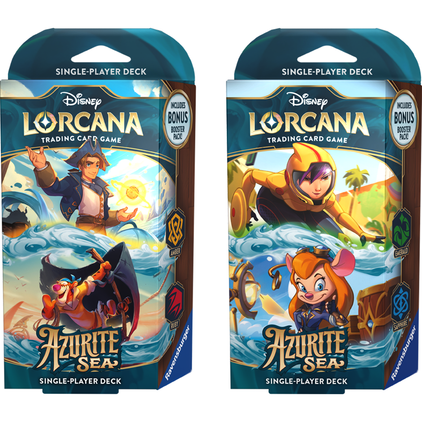 Lorcana: Azurite Sea - Starter Deck Display En Ingles 8 Pack En Ingles