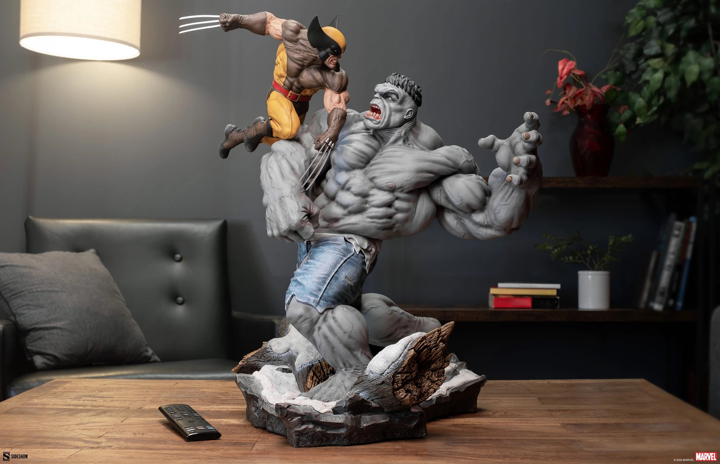 Sideshow Collectibles Maquette: Marvel X Men - Hulk Gris vs Wolverine