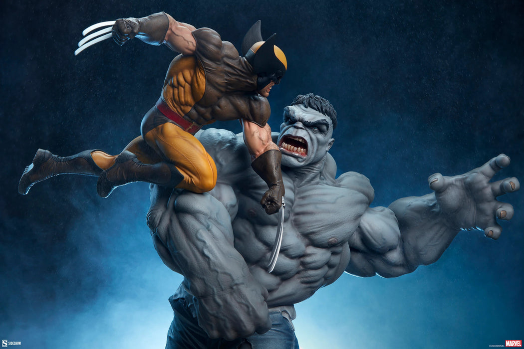 Sideshow Collectibles Maquette: Marvel X Men - Hulk Gris vs Wolverine