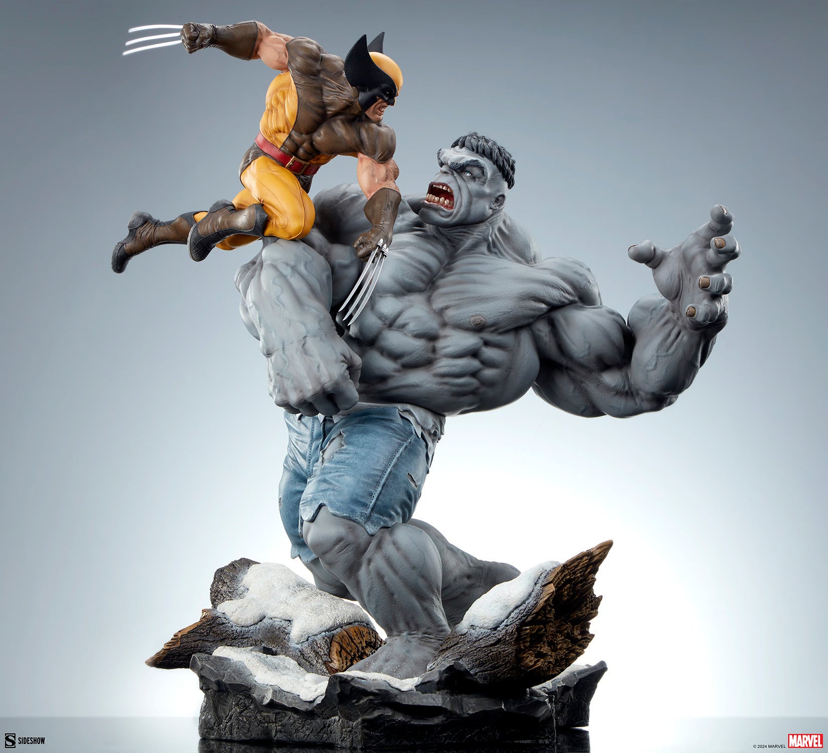 Sideshow Collectibles Maquette: Marvel X Men - Hulk Gris vs Wolverine