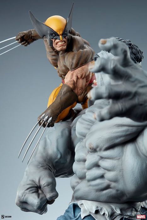 Sideshow Collectibles Maquette: Marvel X Men - Hulk Gris vs Wolverine