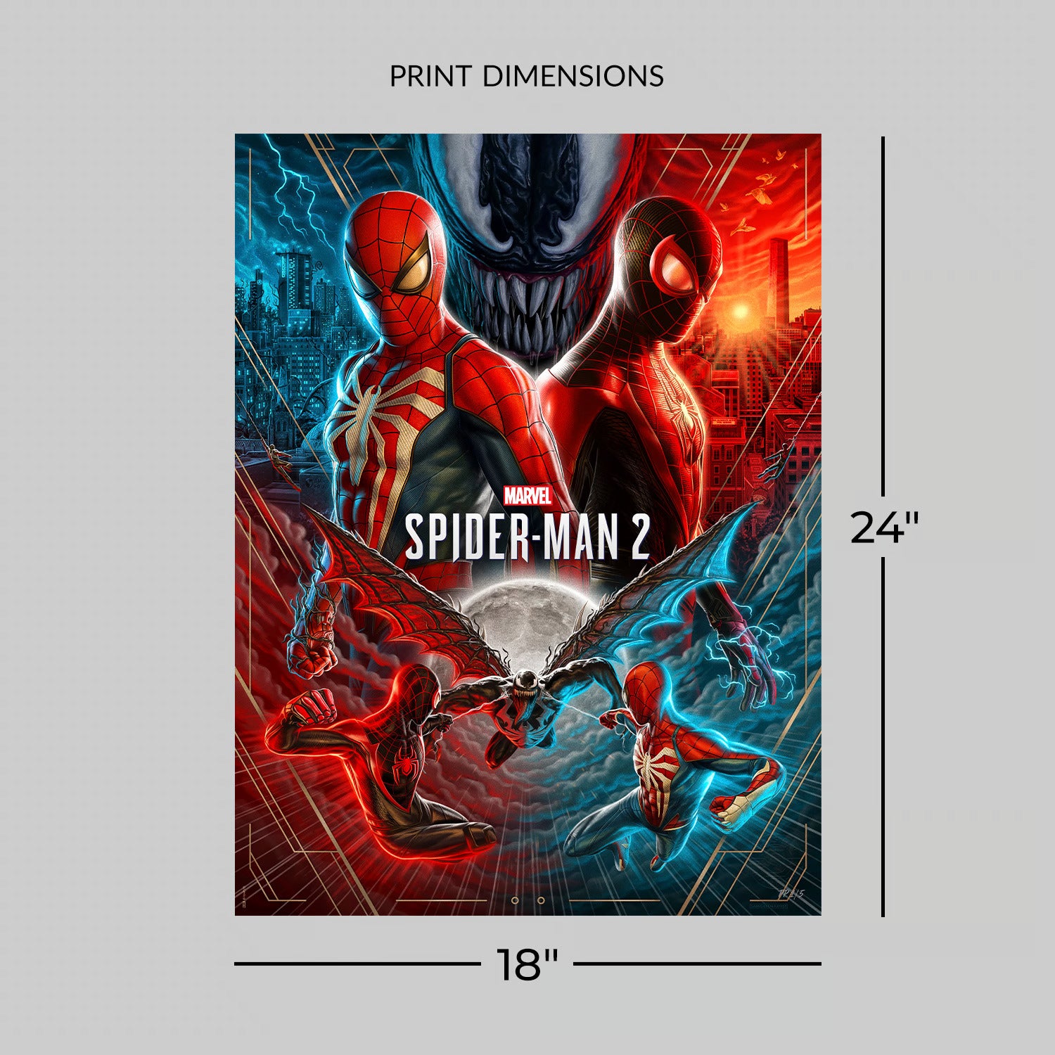 Sideshow Art Print: Marvel Spider Man 2 - Greater Together Litografia