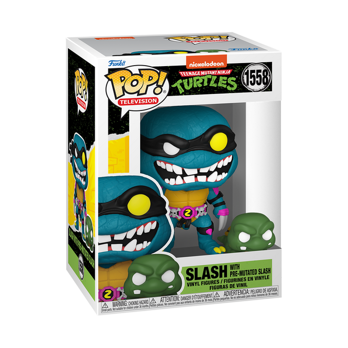 Funko Pop & Buddy: TMNT Tortugas Ninja - Slash Con Pre Mutante De Slash