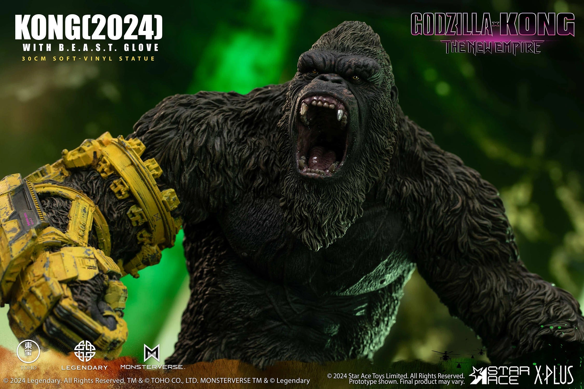 Star Ace Toys Statues: Godzilla x Kong The New Empire - Kong con Guante BEAST 11.8 Pulgadas