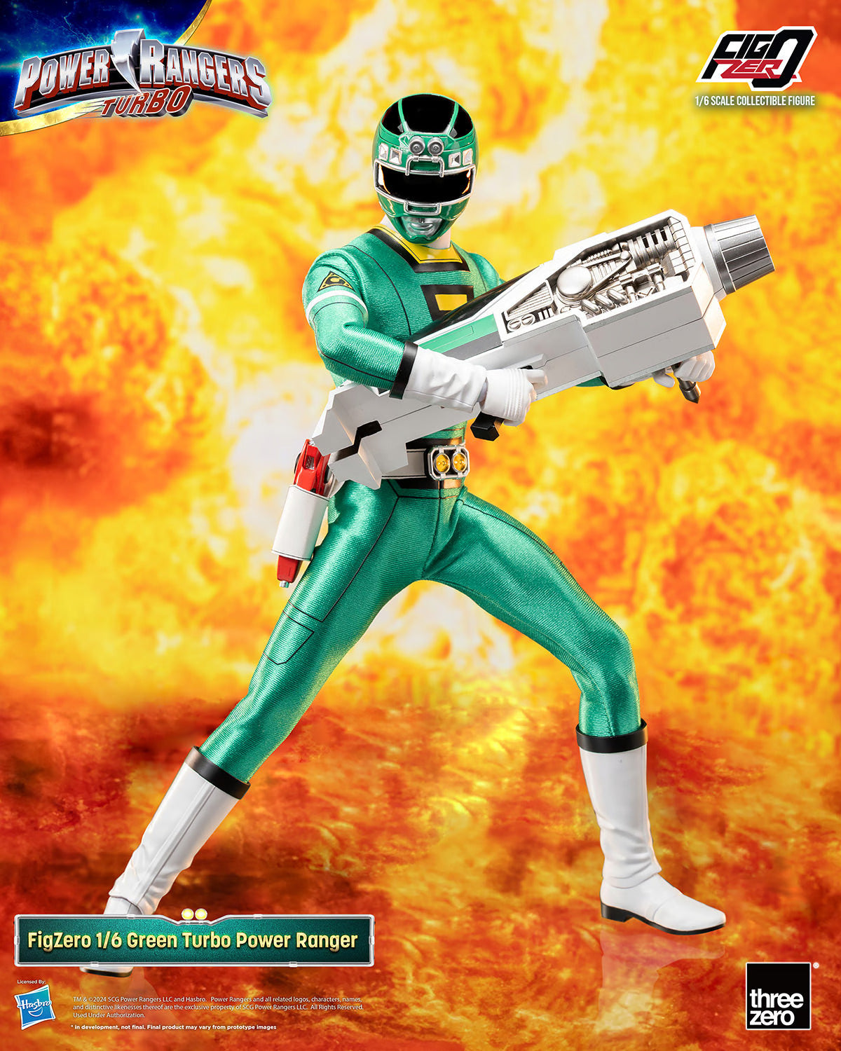 Threezero Figzero: Power Rangers Turbo - Green Ranger Escala 1/6