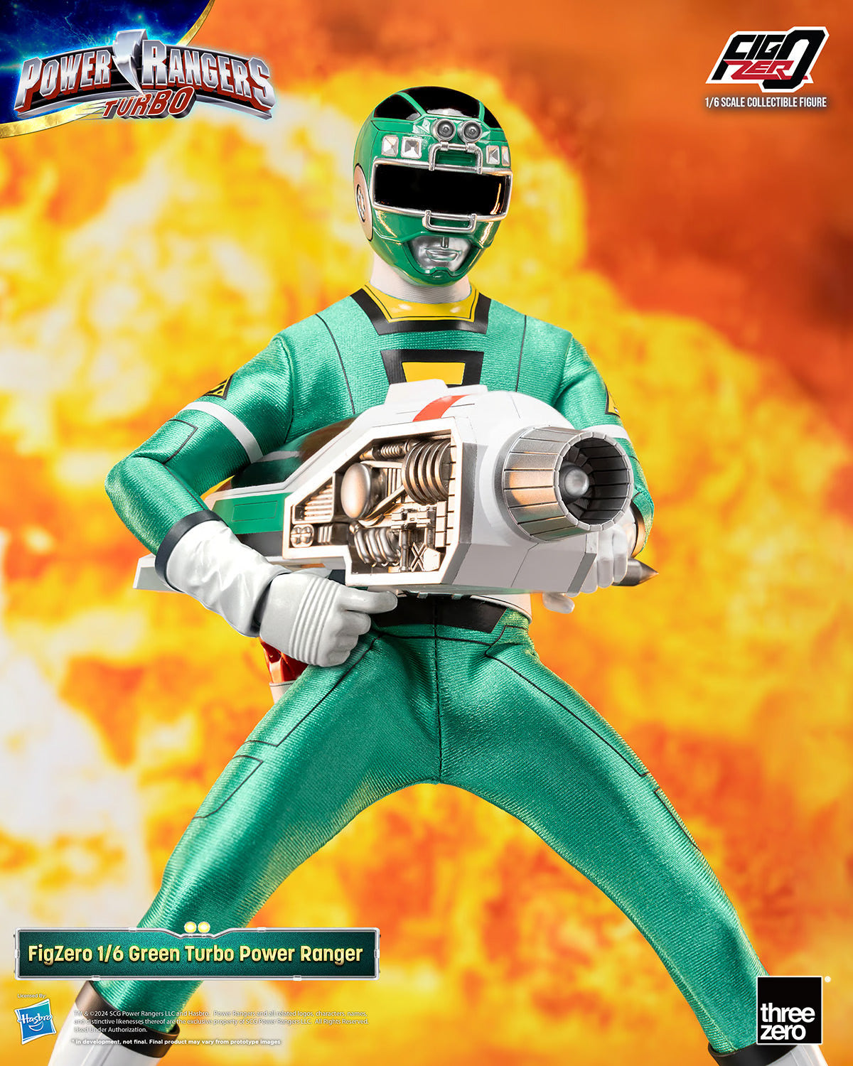 Threezero Figzero: Power Rangers Turbo - Green Ranger Escala 1/6