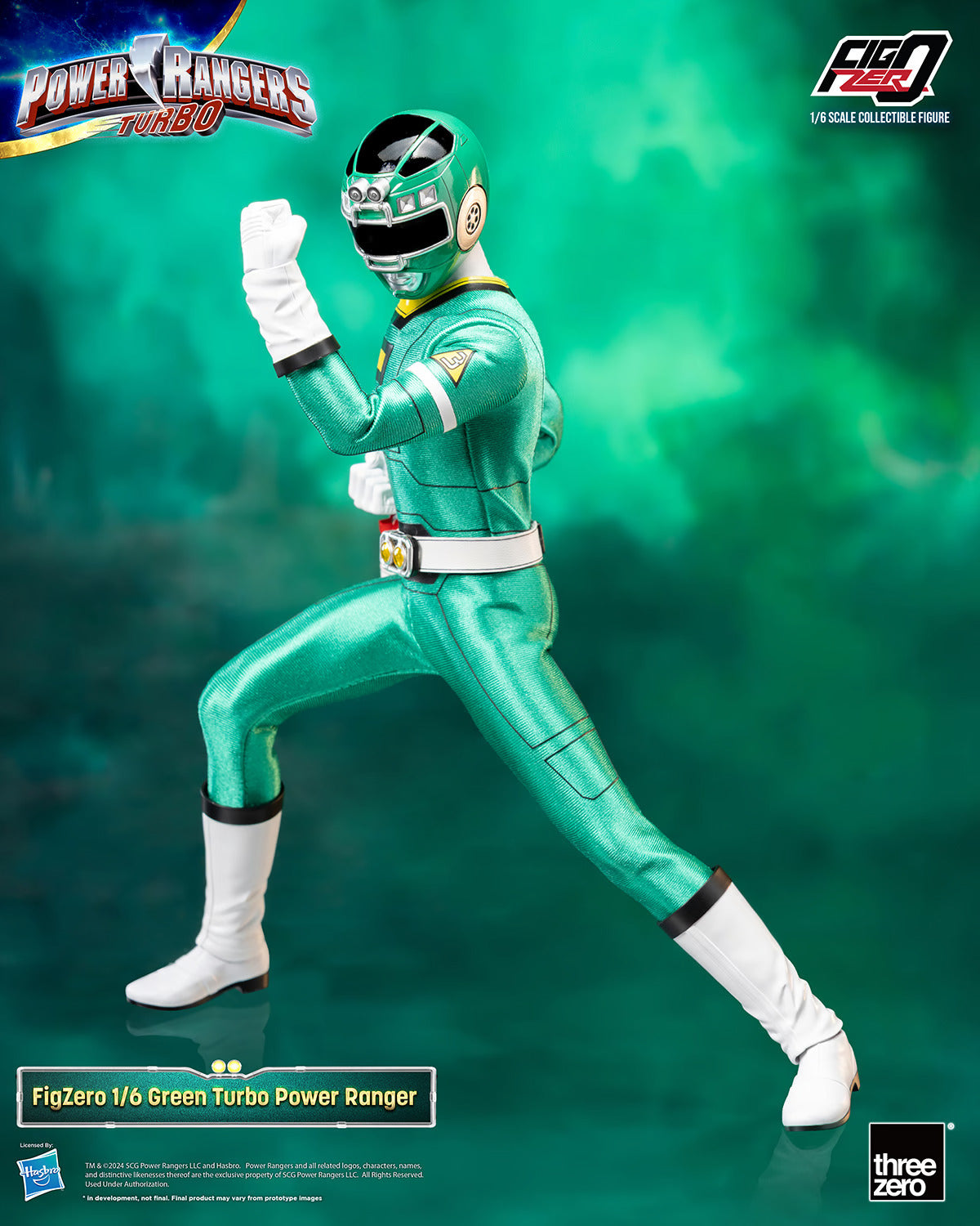 Threezero Figzero: Power Rangers Turbo - Green Ranger Escala 1/6