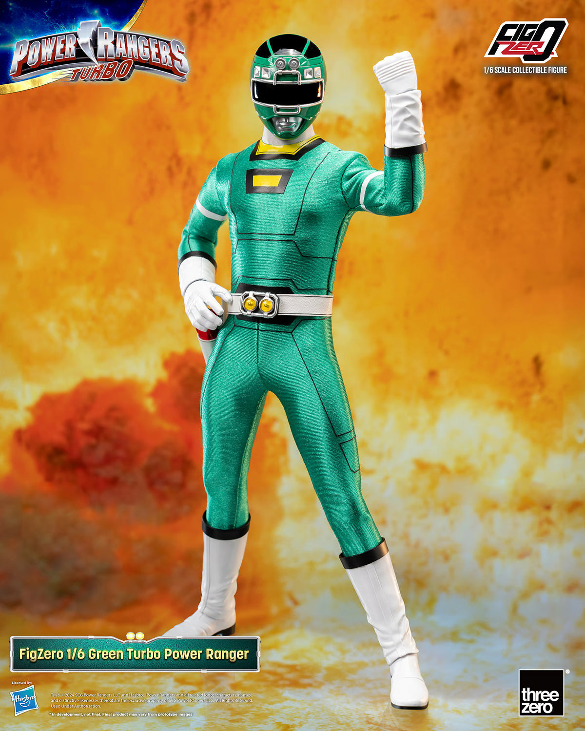 Threezero Figzero: Power Rangers Turbo - Green Ranger Escala 1/6