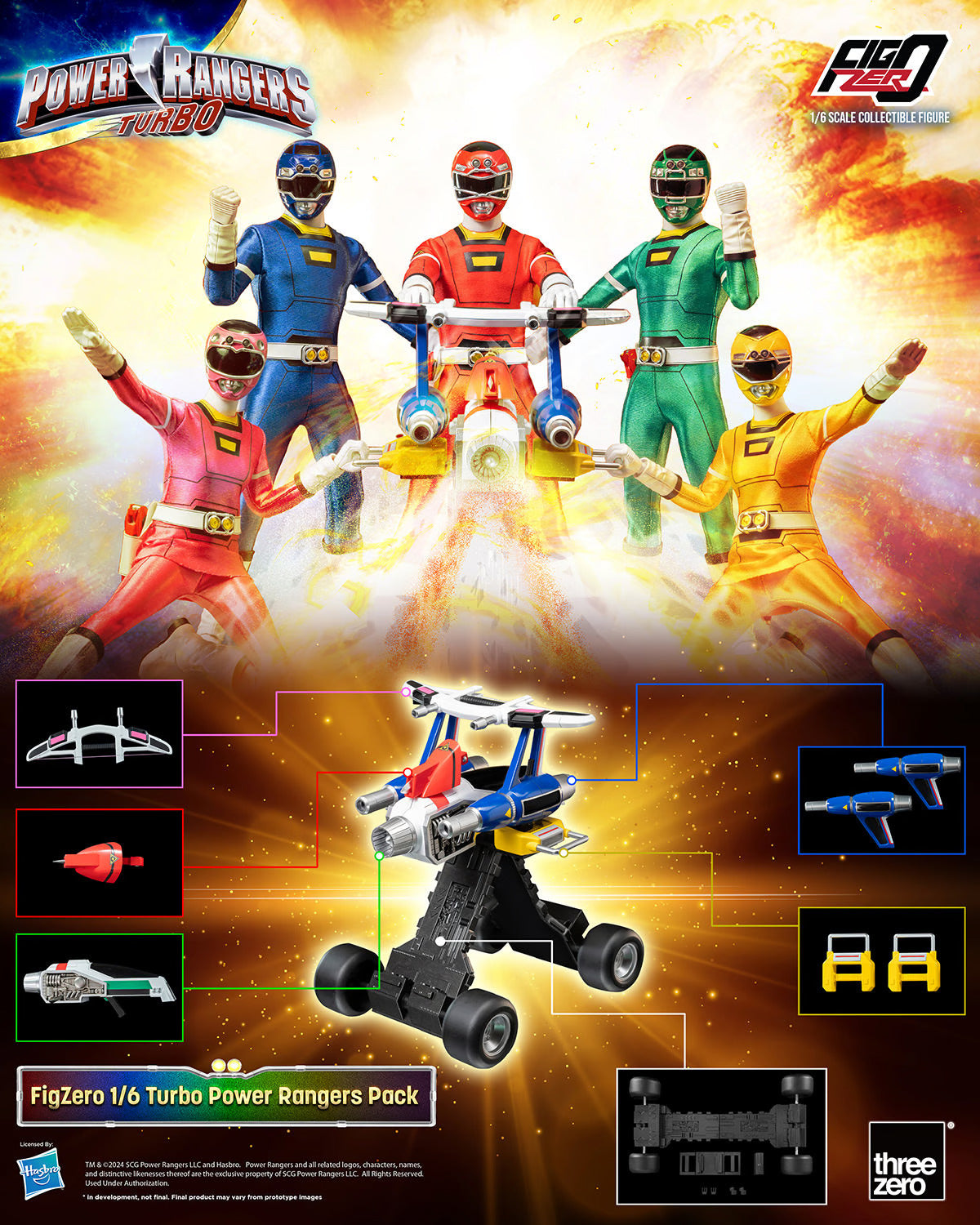 Threezero Figzero: Power Rangers Turbo - Pack Rangers