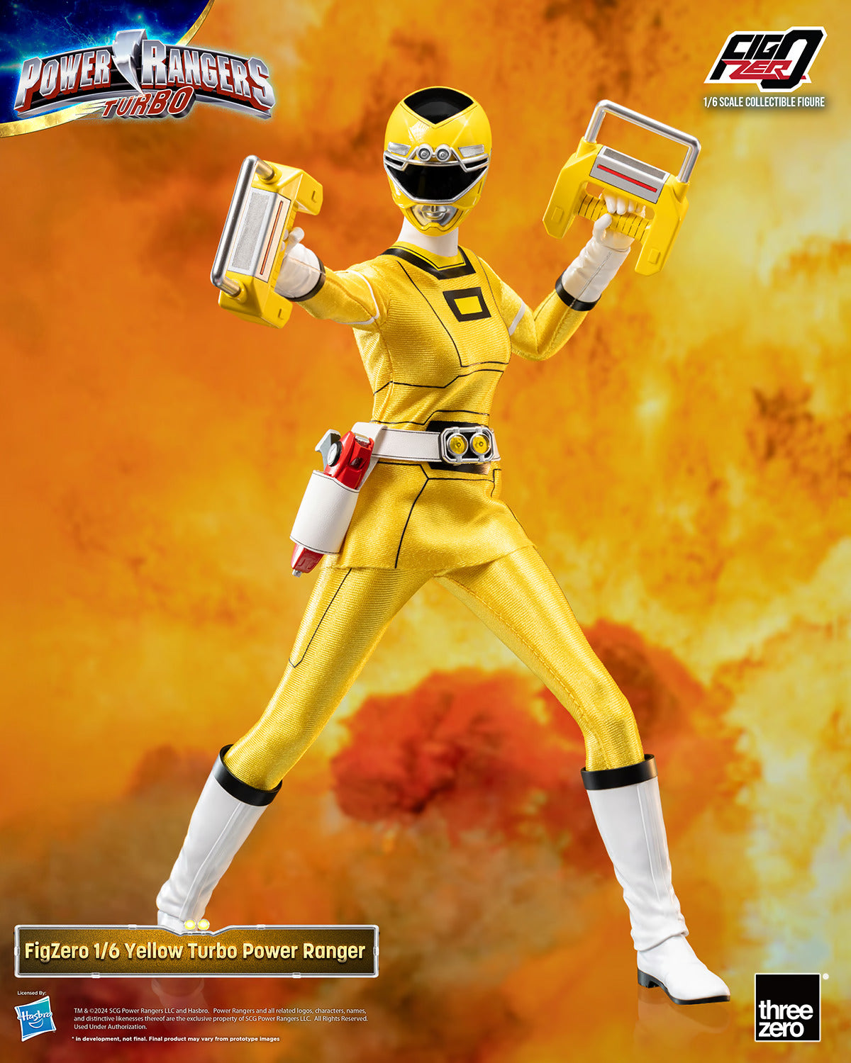 Threezero Figzero: Power Rangers Turbo  - Yellow Ranger Escala 1/6