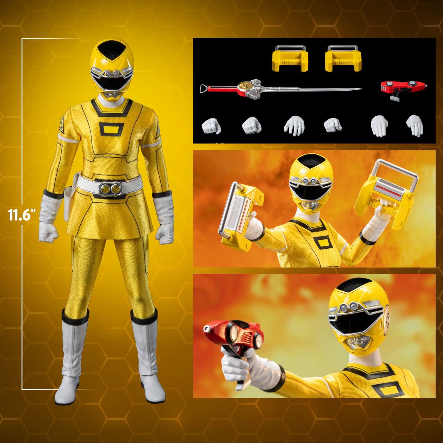 Threezero Figzero: Power Rangers Turbo  - Yellow Ranger Escala 1/6