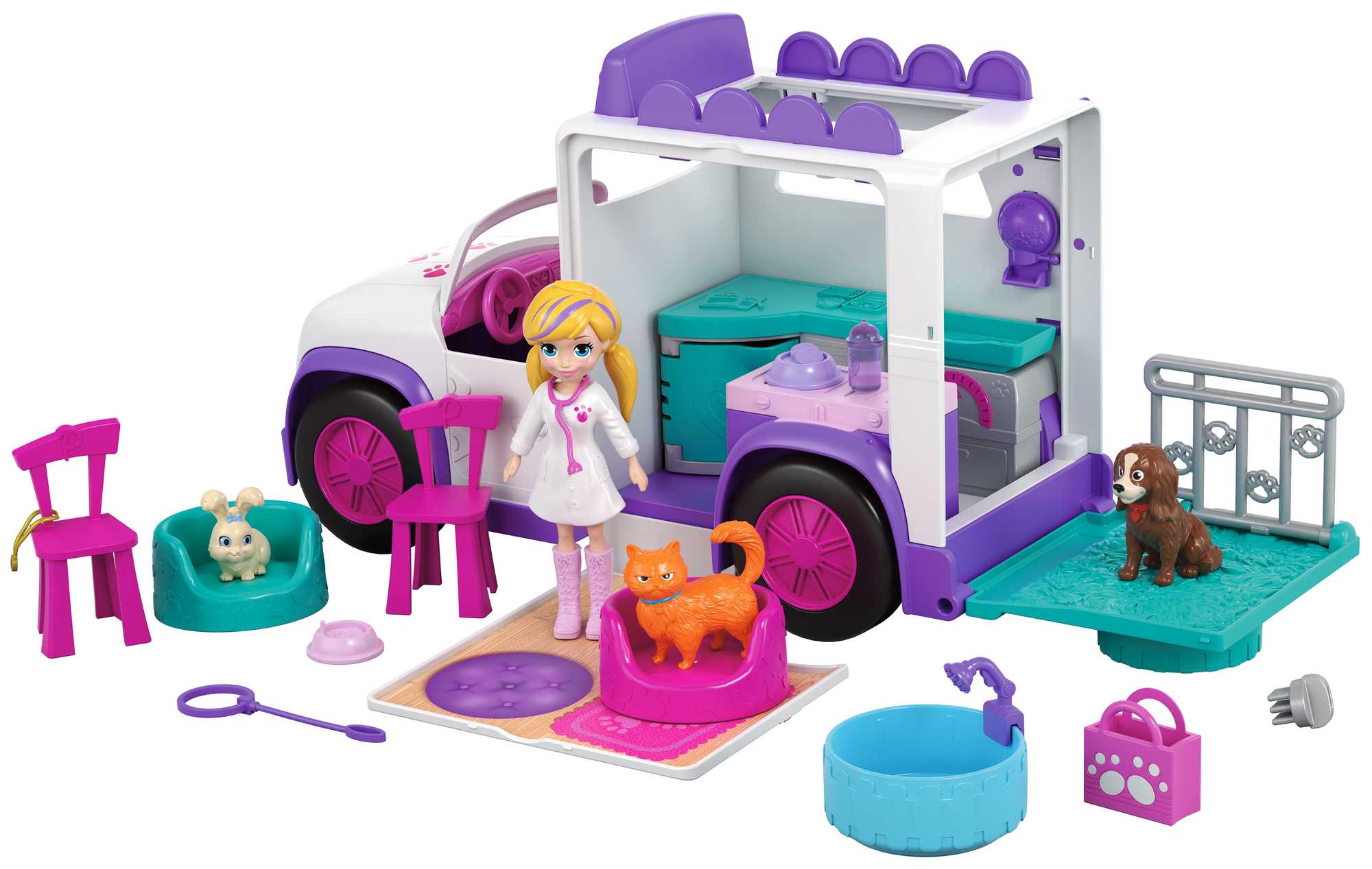 Polly Pocket: Hospital Movil De Animalitos