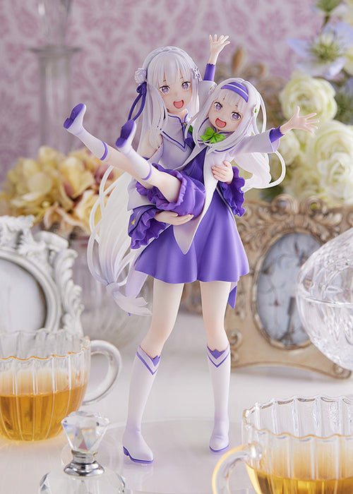 Sega Scale Figure: Re Zero Starting Life In Another World - Emilia Y Childhood Emilia Escala 1/7