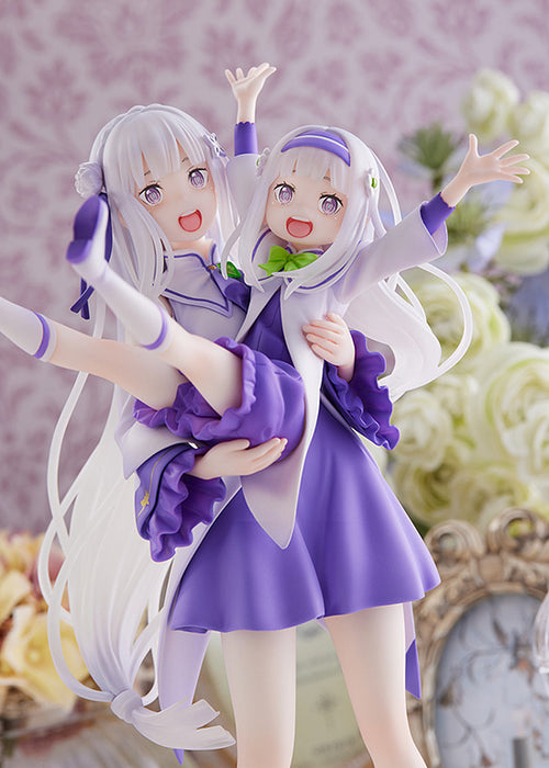 Sega Scale Figure: Re Zero Starting Life In Another World - Emilia Y Childhood Emilia Escala 1/7