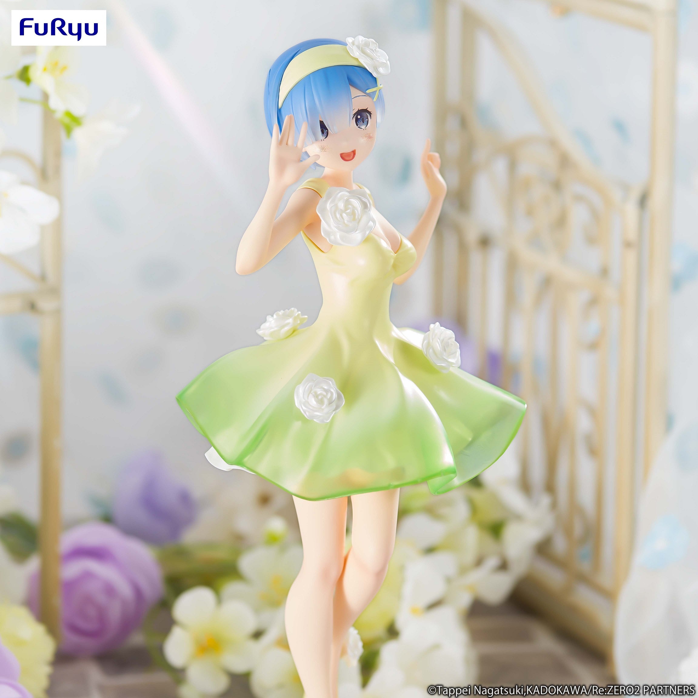 Furyu Figures Trio Try It: Re Zero Starting Life In Another World - Rem Vestido De Flores