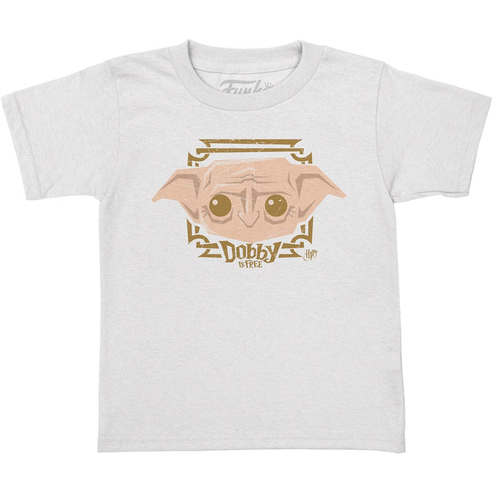 Funko Pop Keychain & Tee: Harry Potter - Playera Infatntil Chica con Llavero de Dobby