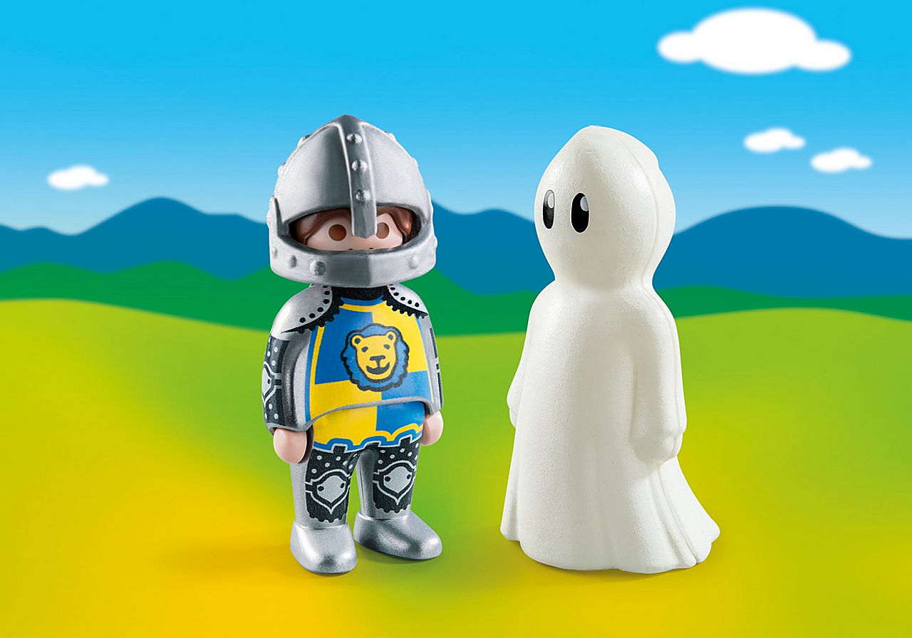 Playmobil 1 2 3: Caballero Con Fantasma 70128