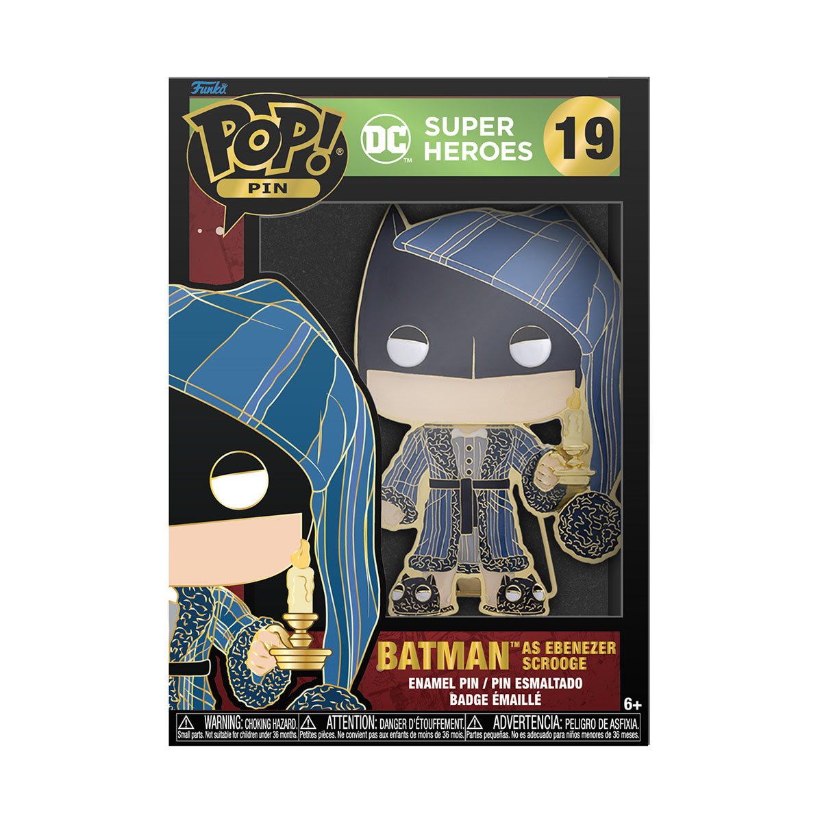 Funko Pop Pin: DC Navidad - Batman Esmaltado