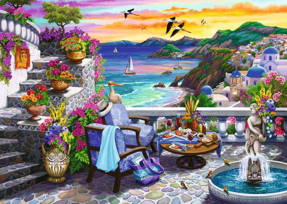 Ravensburger Rompecabezas Adultos: Atardecer en Santorini 300 piezas