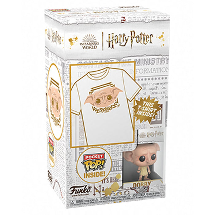 Funko Pop Keychain & Tee: Harry Potter - Playera Infatntil Extra Grande con Llavero de Dobby