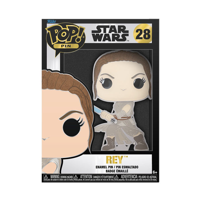 Funko Pop Pin: Star Wars - Rey Esmaltado