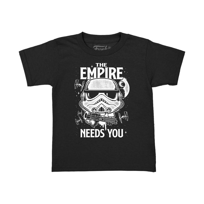 Funko Pop Keychain & Tee: Star Wars - Playera Infantil Mediana con llavero Stormtrooper