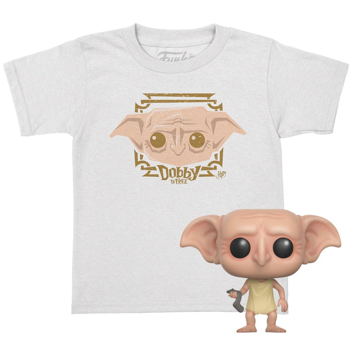 Funko Pop Keychain & Tee: Harry Potter - Playera Infatntil Extra Grande con Llavero de Dobby