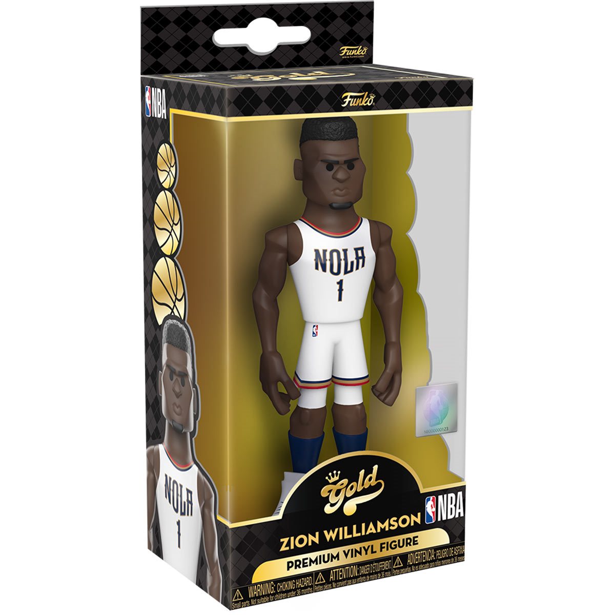 Funko Vinyl Gold NBA: Pelicans - Zion Williamson Uniforme Local 5 Pulgadas