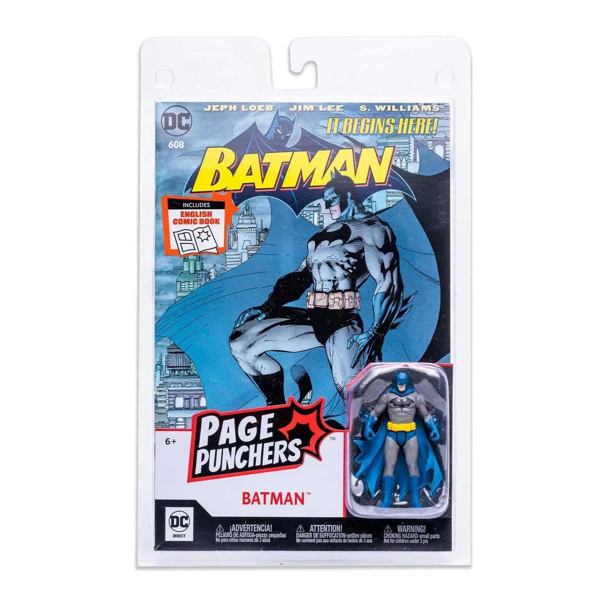 DC Direct Page Punchers: Batman - Hush Batman Figura de Accion de 3 Pulgadas con Comic