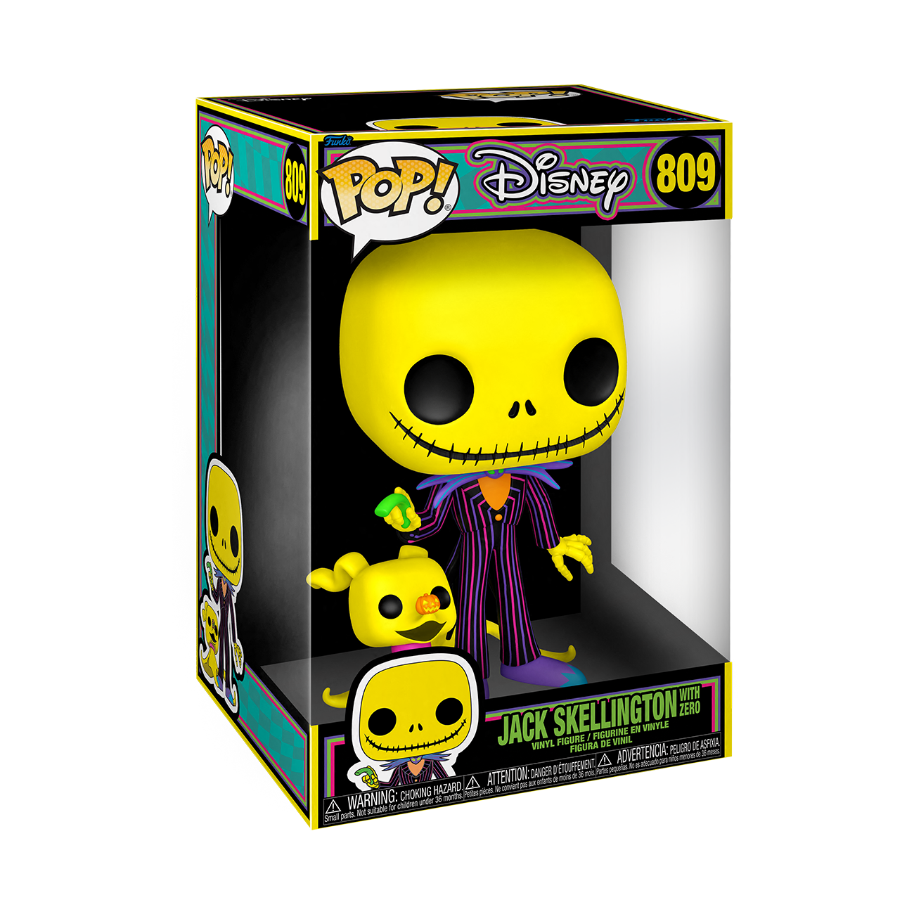 Funko Pop Jumbo: Mundo De Jack Blacklight - Jack y Zero 10 Pulgadas