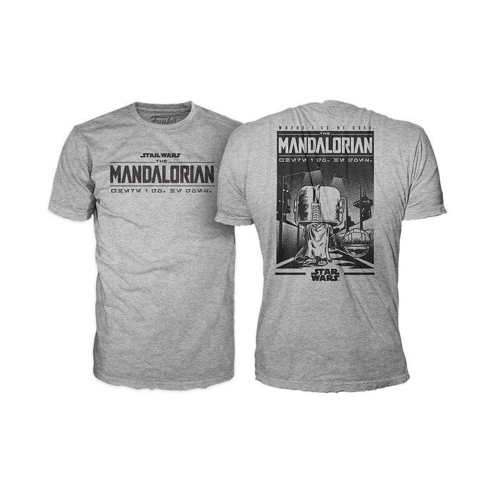 Funko Pop & Tee: Star Wars The Mandalorian - Playera Grande Con Grogu Comiendo Galletas