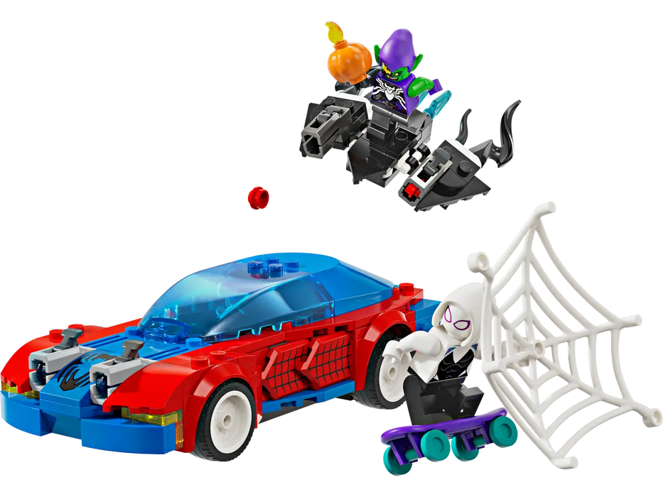 LEGO Super Heroes Marvel Coche de Carreras de Spider-Man y Duende Verde Venomizado 76279